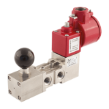 SS1432CB#14L - Solenoid valves 3/2 with self-locking manual reset